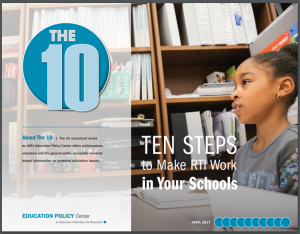 Cover of 10 Steps to Make RTI Work in Schools